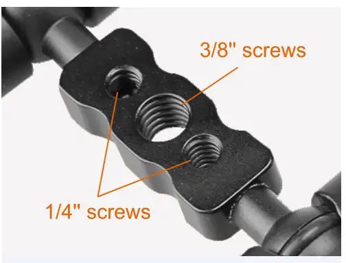 E-IMAGE EI-A74 TWIN 9 Inch Double Ball Clamp Arm - Features 1