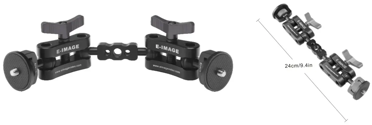 E-IMAGE EI-A74 TWIN 9 Inch Double Ball Clamp Arm - Featured Image