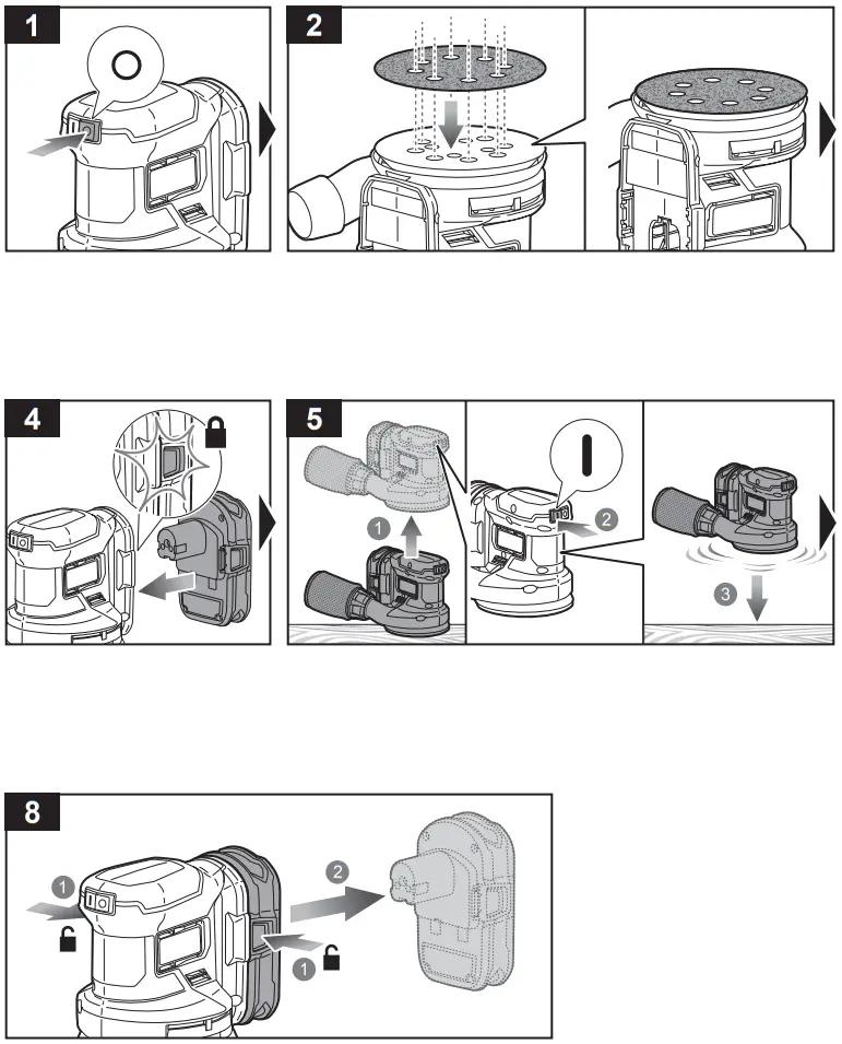 RYOBI RROS18 Cordless Random Orbit Sander - FIGURE 2
