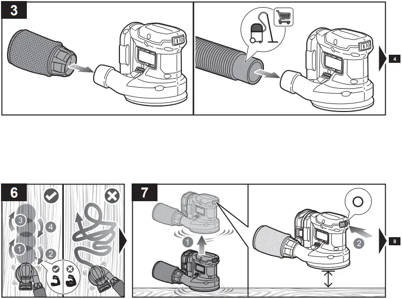 RYOBI RROS18 Cordless Random Orbit Sander - FIGURE 3