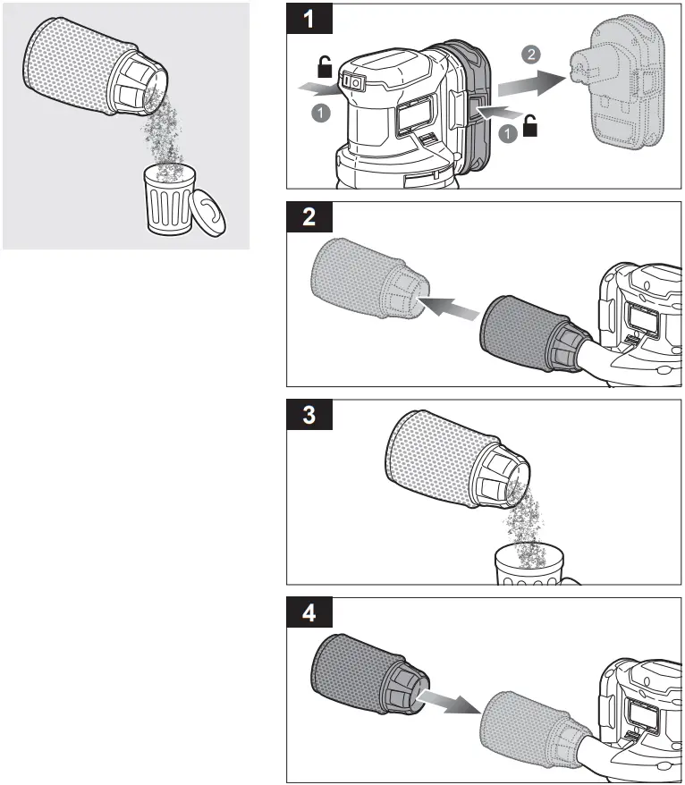 RYOBI RROS18 Cordless Random Orbit Sander - FIGURE 4