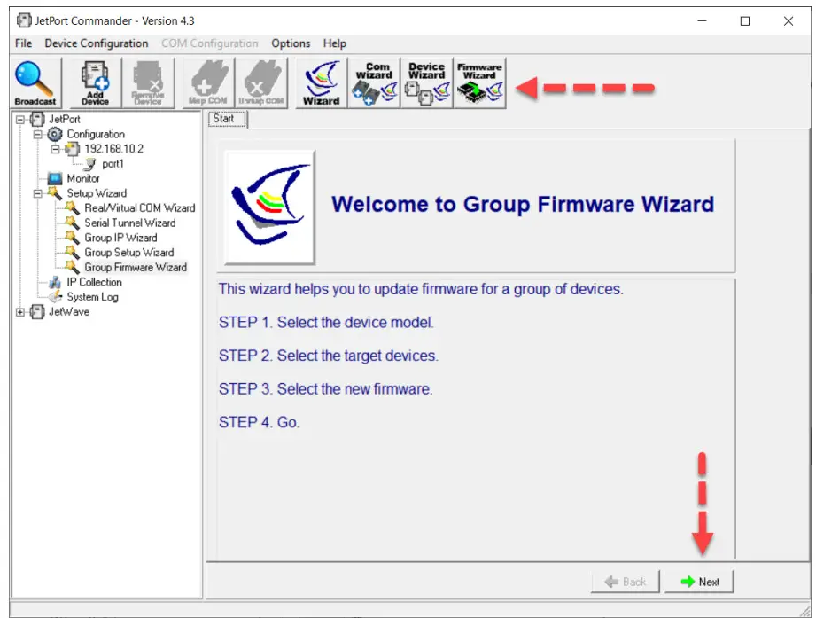 korenix JetPort 5601 Device Server - Wizard
