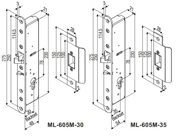 GIANNI ML 605M Series Electro Mechanical Lock