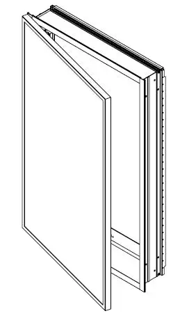 robern-CC2034D4RC84SC-Round-Corner-Metal-Mirrored-Medicine-Cabinet-FIG 2