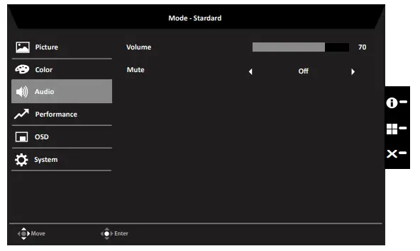 acer KA272 LCD Monitor - Audio