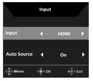 acer KA272 LCD Monitor - Selecting