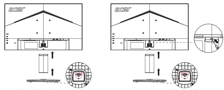acer KA272 LCD Monitor - base