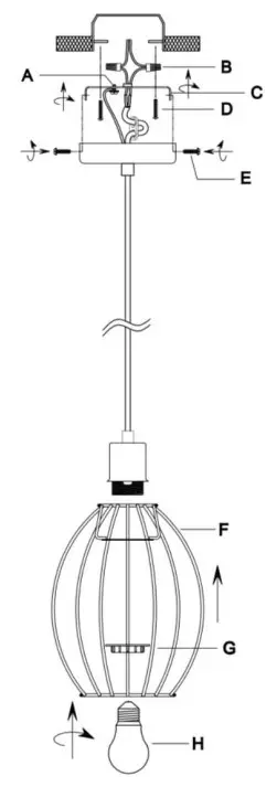 RIVER OF GOODS 20695 Isobel 8 Inch 1-Light Black Pendant with Gray Rattan Metal Shade