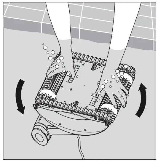 Maytronics Dolphin CLX TCX Robotic Pool Cleaner Swash - Cleaner into the pool