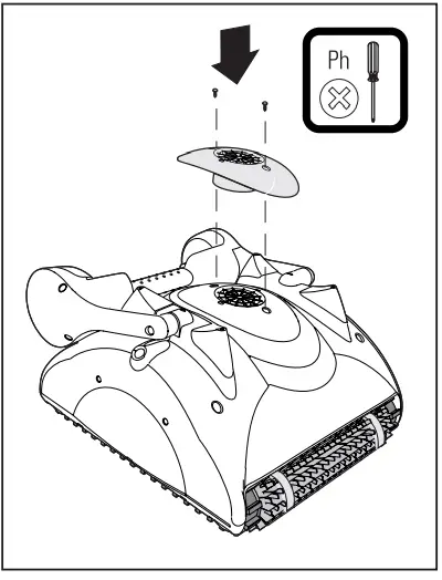 Maytronics Dolphin CLX TCX Robotic Pool Cleaner Swash - Replace the screws