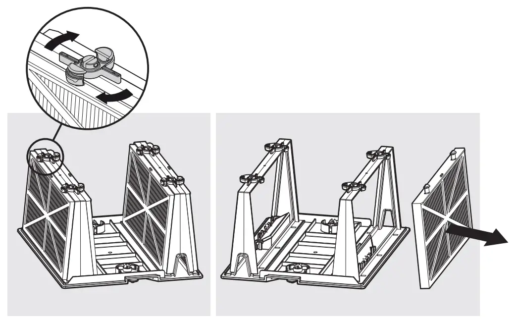 Maytronics Dolphin CLX TCX Robotic Pool Cleaner Swash - clips and remove the filter