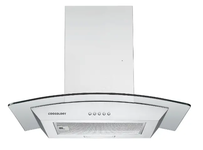 CGL600SS Energy A Rated Curved Glass Chimney Cooker Hood