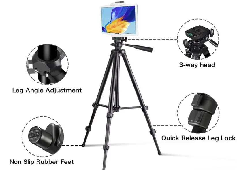 Aureday-50-Inches-Extendable-Adjustable-Smartphone-Tripod-fig-2