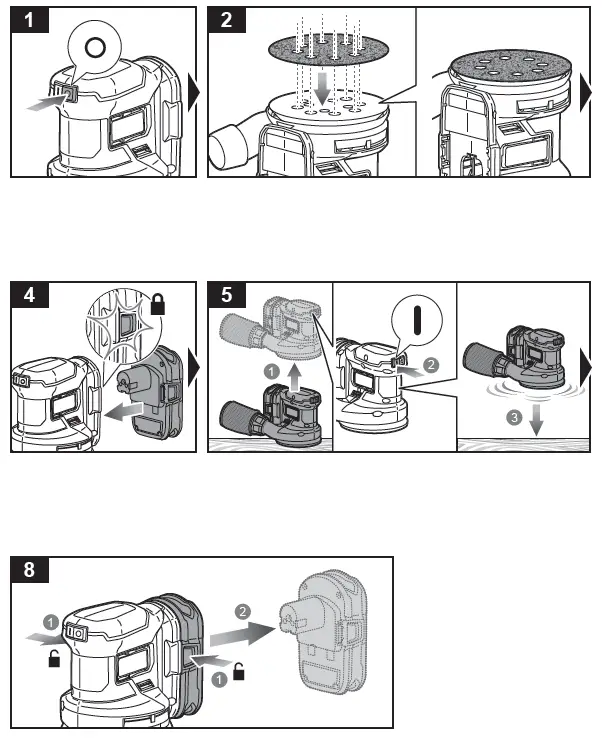 RYOBI RROS18 18V ONE+ Random Orbital Sander Tool Only 4
