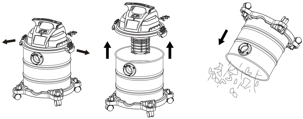 STANLEY SL18116 Wet-Dry Vacuum - EMPTY THE TANK