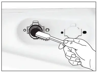 Electrolux EWF8024Q5WB Front Load Washing Machine User Manual - Clean the filter in the valve