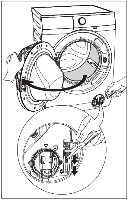 Electrolux EWF8024Q5WB Front Load Washing Machine User Manual - Emergency Door Opening
