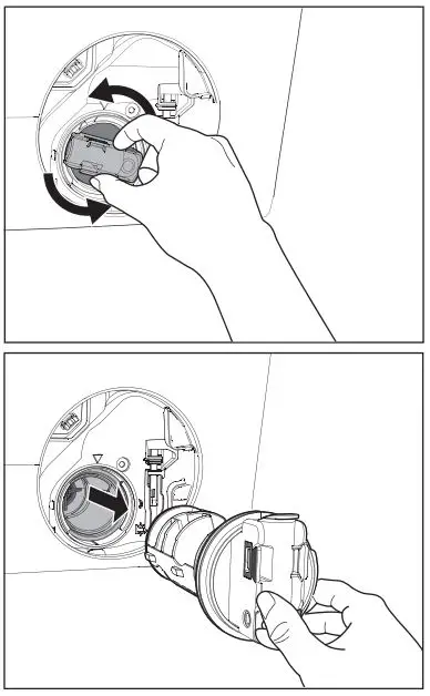 Electrolux EWF8024Q5WB Front Load Washing Machine User Manual - Push back the drainage duct