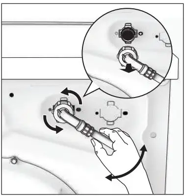 Electrolux EWF8024Q5WB Front Load Washing Machine User Manual - Remove the inlet hose behind the appliance