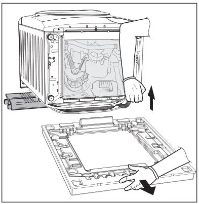 Electrolux EWF8024Q5WB Front Load Washing Machine User Manual - Remove the polystyrene base