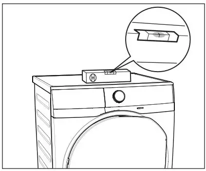 Electrolux EWF8024Q5WB Front Load Washing Machine User Manual - Use a spirit level on the top and side