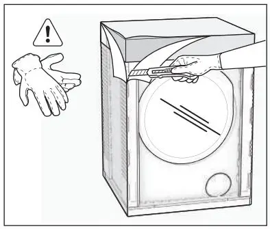 Electrolux EWF8024Q5WB Front Load Washing Machine User Manual - Use gloves