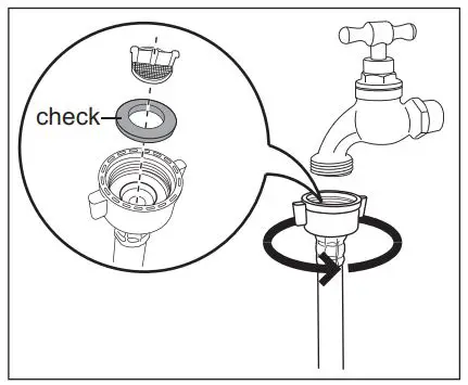Electrolux EWF8024Q5WB Front Load Washing Machine User Manual - Use the hose supplied