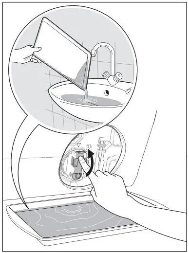 Electrolux EWF8024Q5WB Front Load Washing Machine User Manual - When the container is full of water