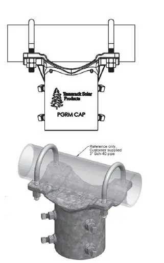 Tamarack UNI-PGRM Series Economy Horizontal Four Module Top of Pole Mount-fig-5
