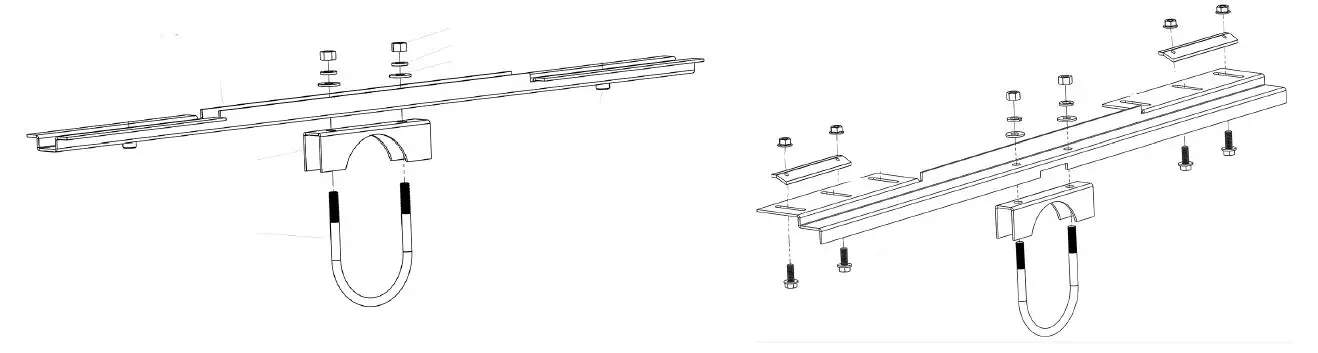Tamarack UNI-PGRM Series Economy Horizontal Four Module Top of Pole Mount-fig-6
