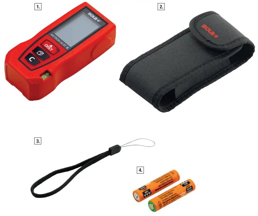 sola METRON 30 BT Laser Range Finder - Delivery Contents