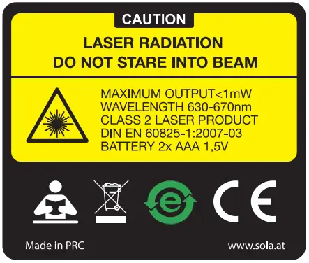 sola METRON 30 BT Laser Range Finder - Labeling