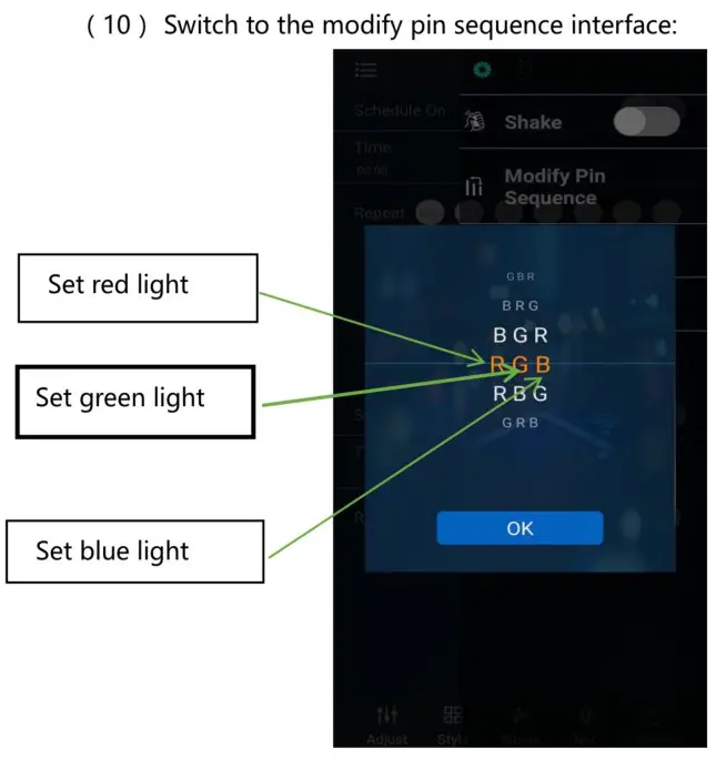 Ytiws Whip Lights Spiral RGB Chasing Light App - App Operation 10