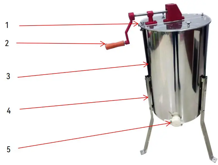 VEVOR HE 15C 24M-US Honey Extractor - fig