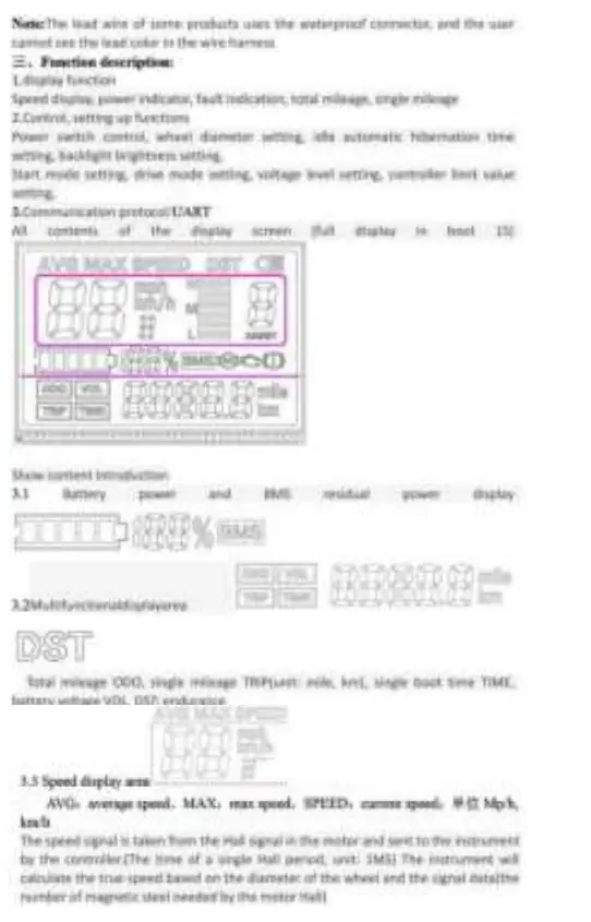 SONGZO MX02S Electric Bicycle -Operation Instructions 1