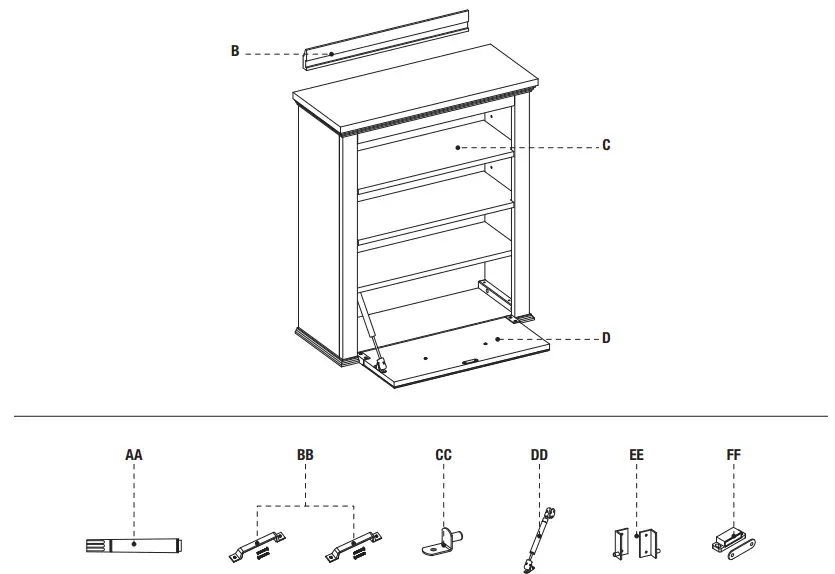 HOME-DECORATORS-COLLECTION-1906WC-24-201-Gillinger-24-in.-W-x-10-in.-D-x-28-in.-H-White-Wall-Mount-Bathroom-Storage-Cabinet-fig-8