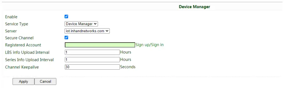 Connect to InHand platform