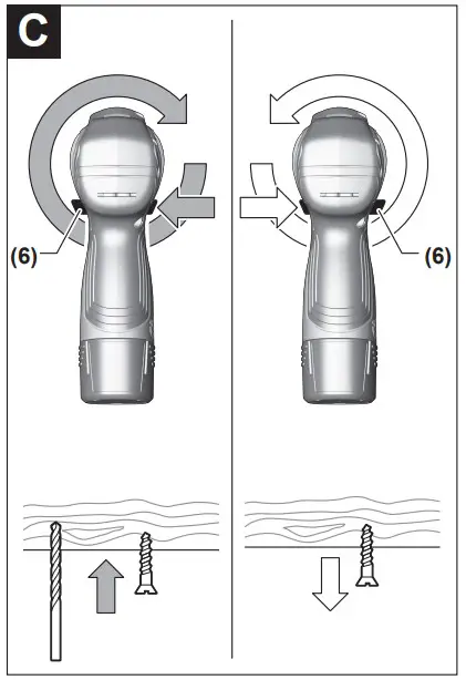 Setting the rotational direction