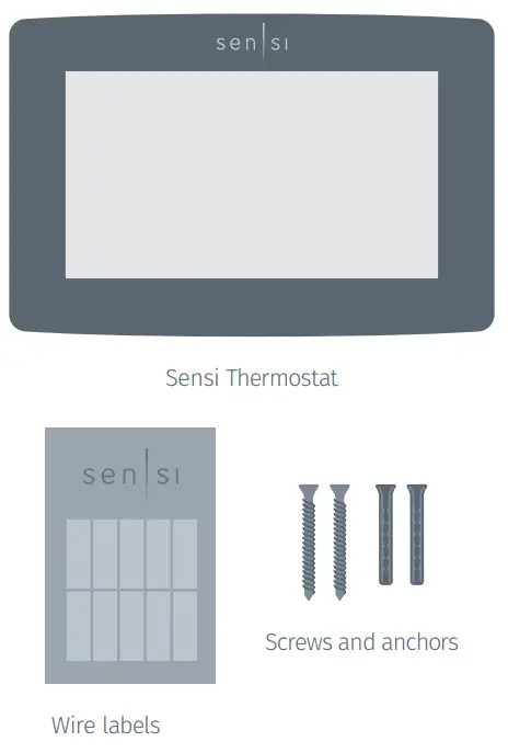 sensi ST765470 Thermostat - Wire labels