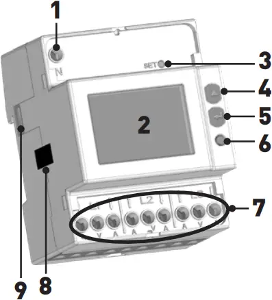 algodue UEC6C-A Three Phase Electricity Meter - B1