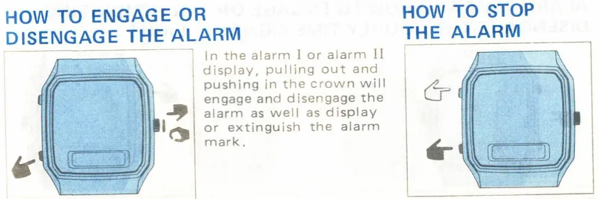 SEIKO H449 Duo Display Quartz Alarm Monograph Watch 10