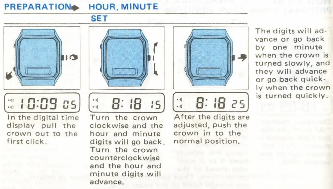 SEIKO H449 Duo Display Quartz Alarm Monograph Watch 5