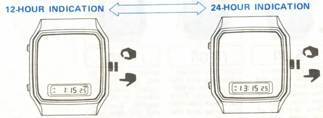 SEIKO H449 Duo Display Quartz Alarm Monograph Watch 6