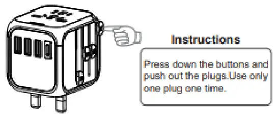 Adapters SL 309BT Multi Nation Travel Adapter with USB Charger - fi 1g