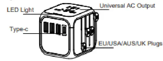 Adapters SL 309BT Multi Nation Travel Adapter with USB Charger - fig 1