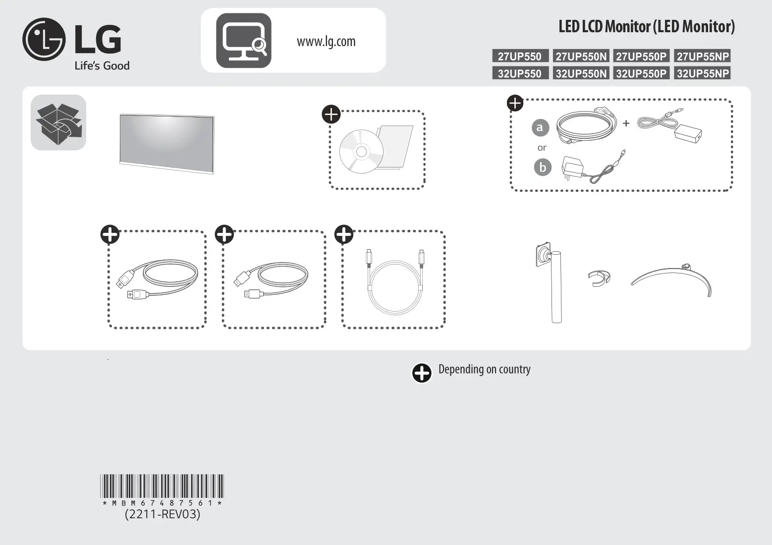 LG 27UP550N LED LCD Monitor User Manual