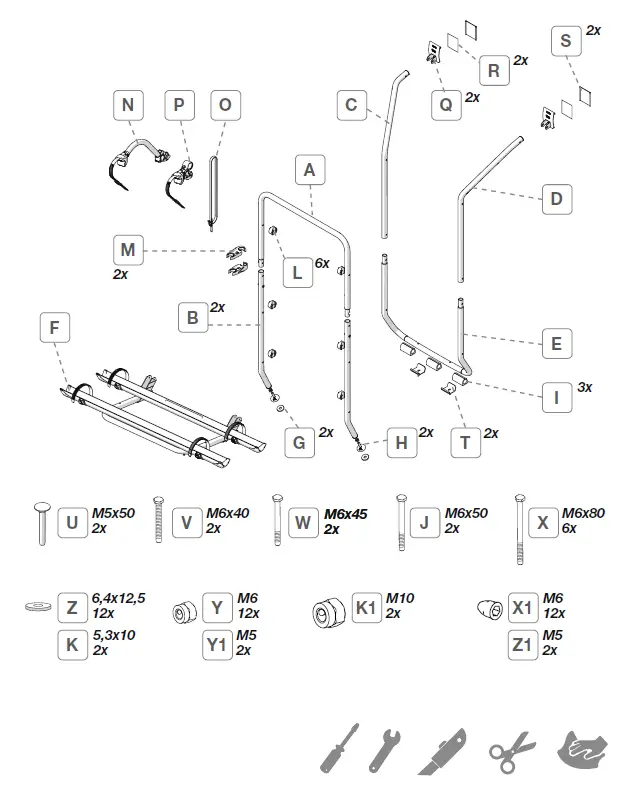 FIAMMA VW T5 02096-17 Carry Bike fig-1