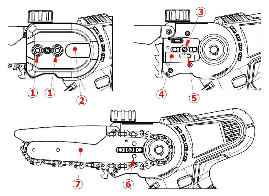 VOLPI ORIGINALE KVS5500 Cordless Electronic Chainsaw - Instructions for cutting 4