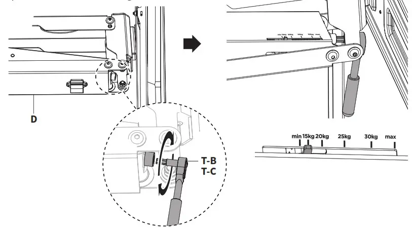 VIVO MOUNT M MM070R Mechanical Spring Recessed Fireplace TV Mount - ASSEMBLY STEPS 12