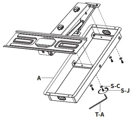 VIVO MOUNT M MM070R Mechanical Spring Recessed Fireplace TV Mount - ASSEMBLY STEPS 5